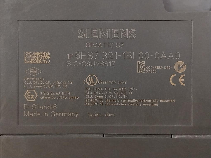 Siemens 6Es7 321-1Bl00-0Aa0 Input Module