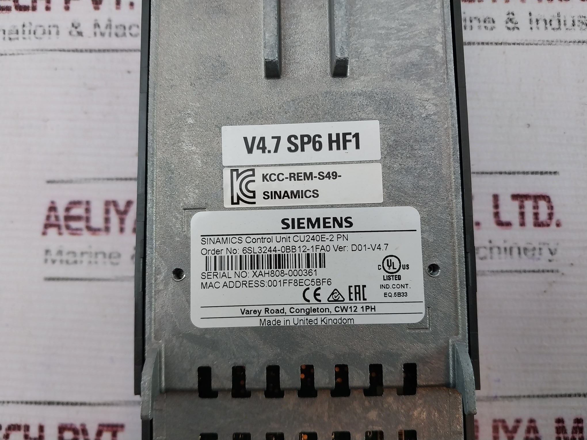 Siemens 6Sl3244-0Bb12-1Fa0 Control Unit