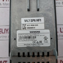 Siemens 6Sl3244-0Bb12-1Fa0 Control Unit