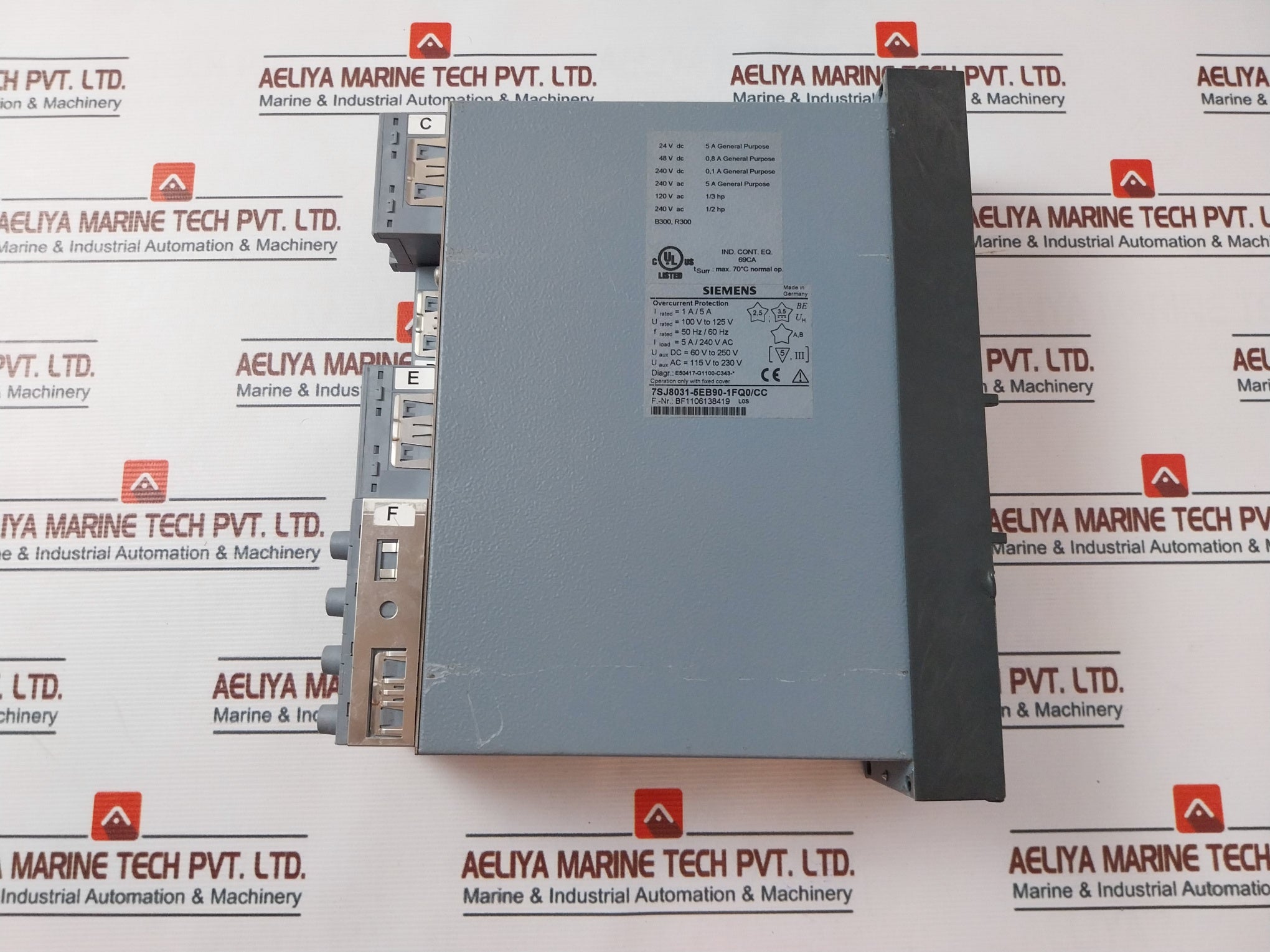 Siemens 7Sj8031-5Eb90-1Fq0/Cc Overcurrent Protection Relay