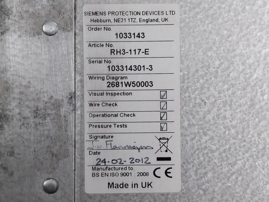 Siemens 7Sg1714-5Ea02-0Da0 Motor Protection Relay 50/60Hz Rho3
