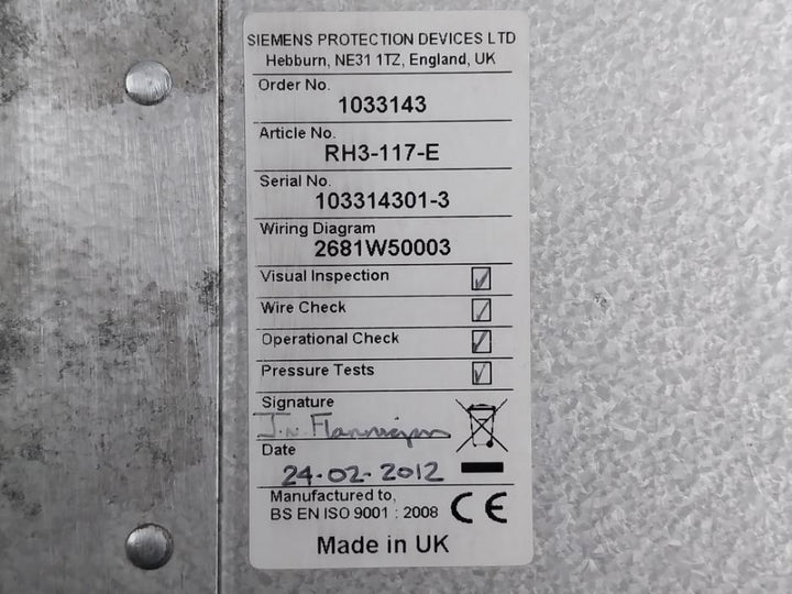 Siemens 7Sg1714-5Ea02-0Da0 Motor Protection Relay 50/60Hz Rho3