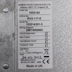 Siemens 7Sg1714-5Ea02-0Da0 Motor Protection Relay 50/60Hz Rho3