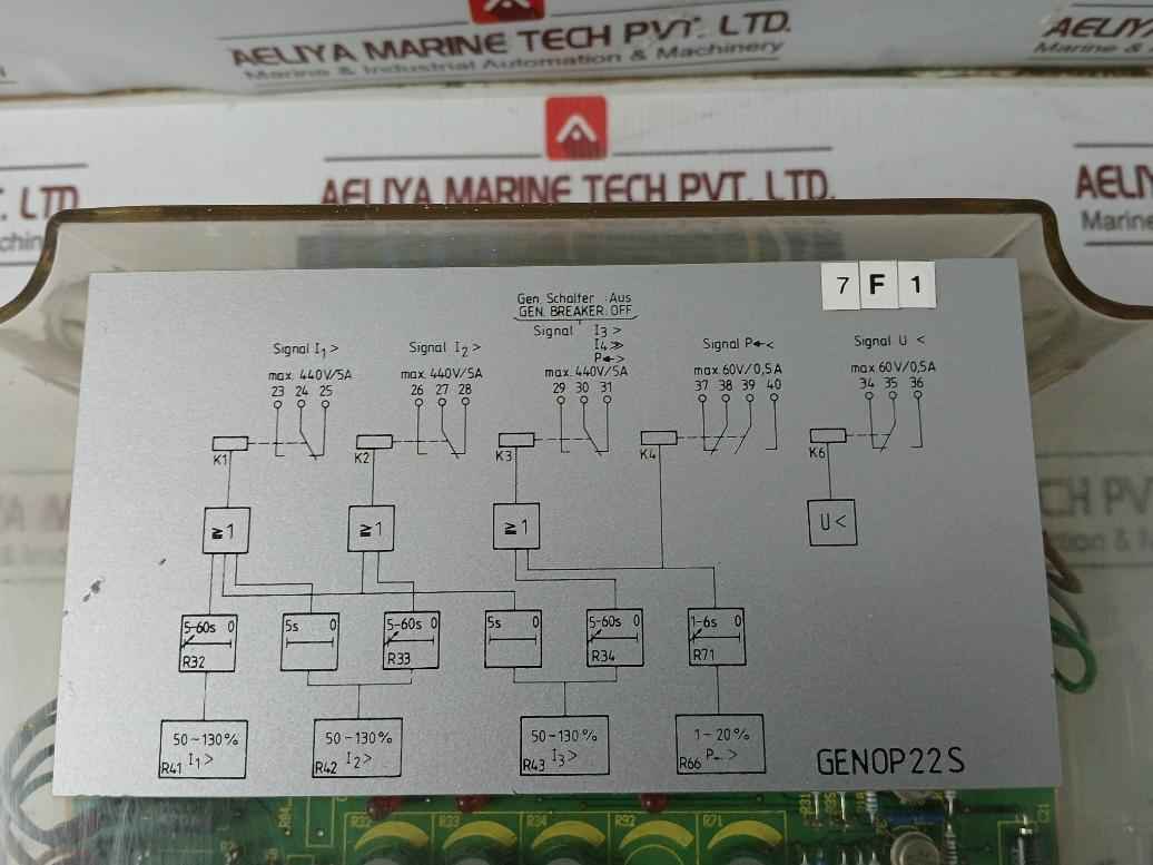 Siemens Genop 22 S Overcurrent-reverse Power Protection 5A/5Va Used