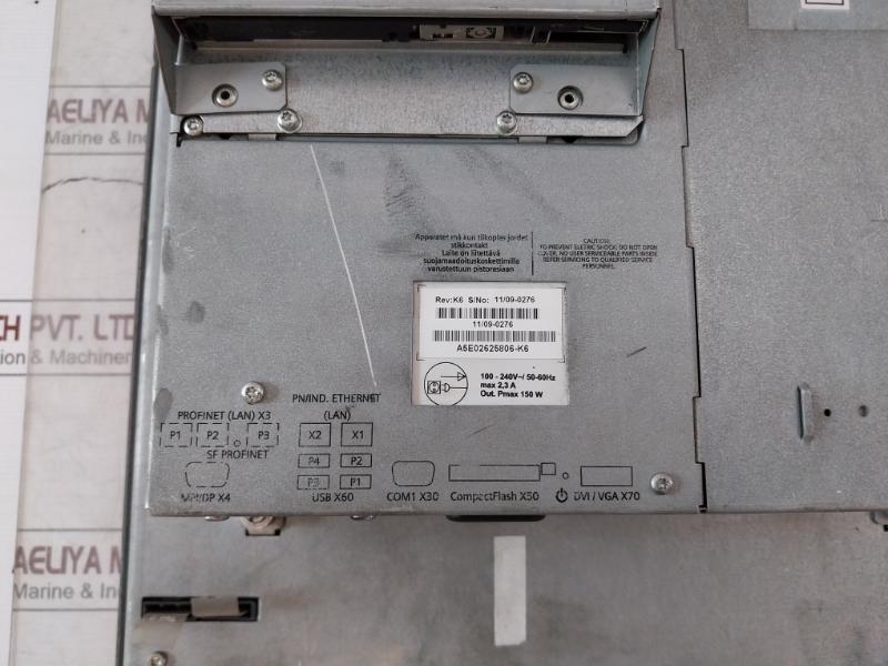 Siemens Simatic Panel Pc Hmi Ipc677C 6Av7423-2Ac00-0Ca1, 100-240V/50-60Hz Rev.K6