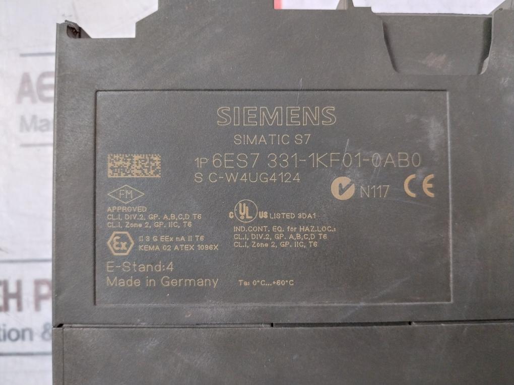 Siemens Simatic S7 6Es7 390-1Af30-0Aa0 Mounting Rail With Modules