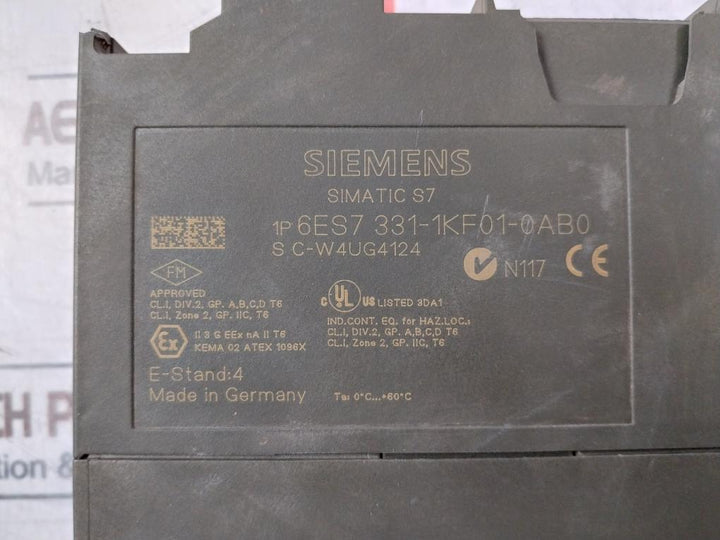 Siemens Simatic S7 6Es7 390-1Af30-0Aa0 Mounting Rail With Modules
