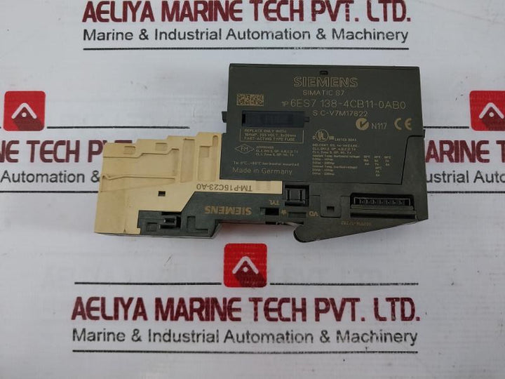 Siemens Simatic 6Es7 138-4Cb11-0Ab0 Dp S7 Electronic Module Tm-p15C23-a0