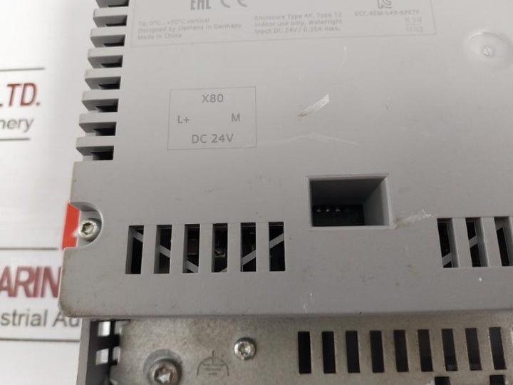 Siemens 6Av6 647-0Ad11-3Ax0 Simatic Ktp600 Basic Color Panel Key/Touch Operation