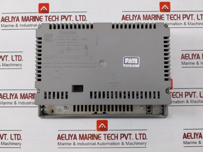 Siemens Simatic Ktp600 Basic Mono Pn Touch Panel Dc 24v 0.35a 00-1c-06-19-aa-8e