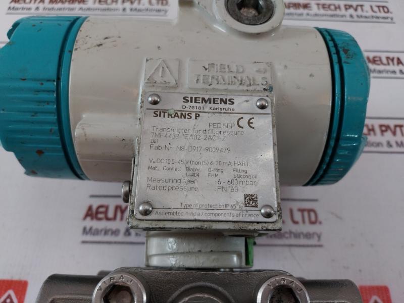 Siemens Sitrans P 7Mf4433-1Ea02-2Ac1-z Transmitter For Differential Pressure