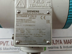 Siemens Sitrans P Ds Iii 7Mf4033-1Db10-2Ac6-zPressure Transmitter 4-20 Ma Ip66