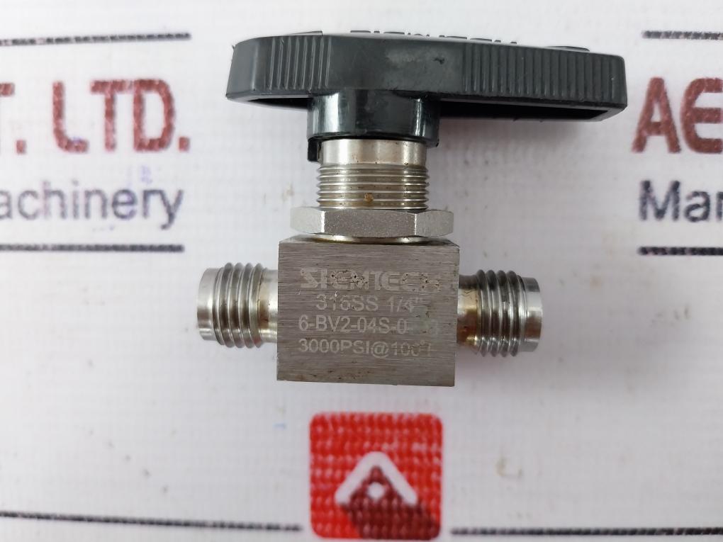 Siemtech 316ss 1/4”Manual Full Port Ball Valve High Pressure Stainless Steel + Knob