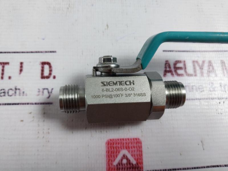 Siemtech 6-bl2-06S-0-o2 1000 Psi@100°F 3/8” 316Ss