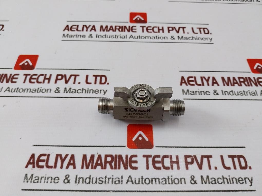 Siemtech 6-bl2-8S-0-o1 High-pressure Valves 1000 Psi, 8Mm, 316Ss, A2-70