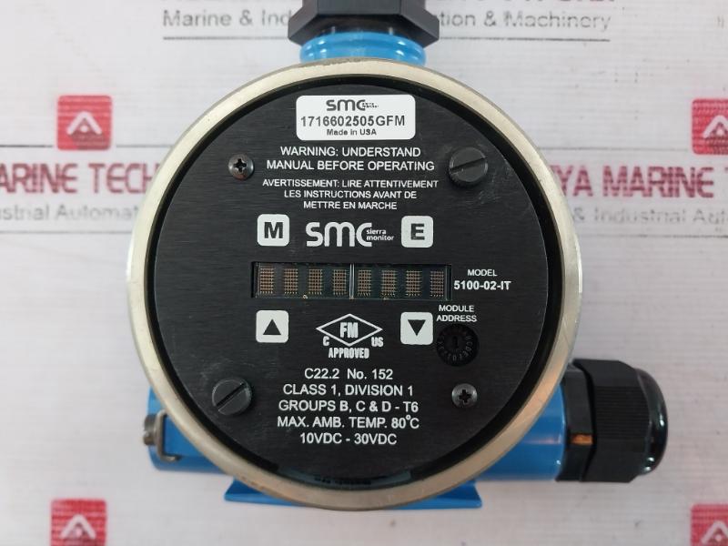 Sierra Monitor 5100-02-it Type 4X Combustible Gas Sensor Module 10Vdc-30Vdc