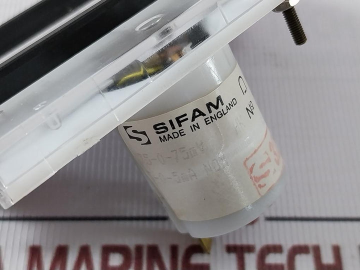 Sifam Analog Ammeter 40-0-40 A, 75-0-75Mv, 5-0-5Ma Nom