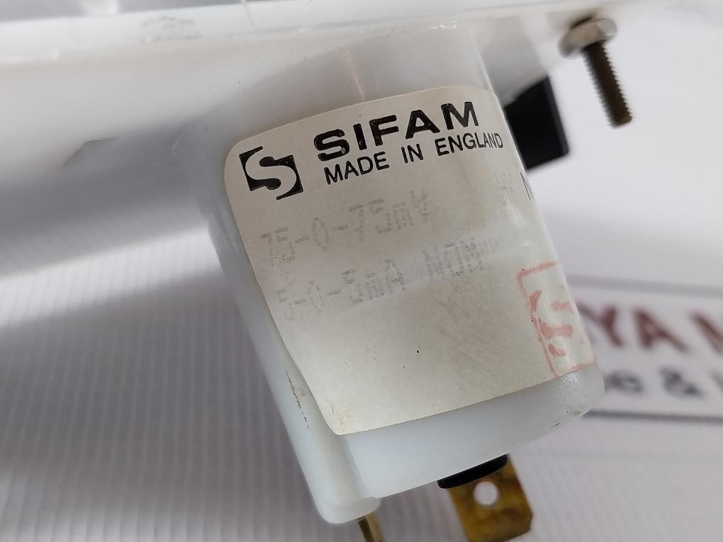 Sifam Analog Ammeter 40-0-40 A, 75-0-75Mv, 5-0-5Ma Nom