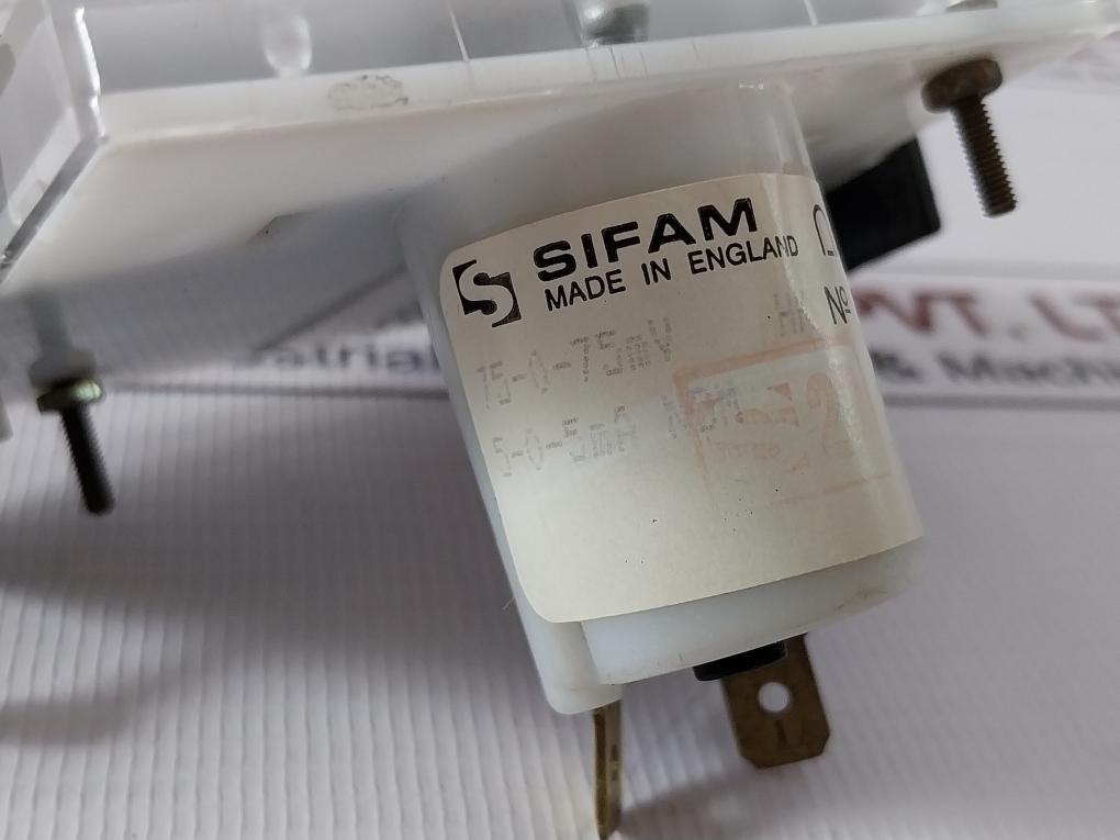 Sifam Analog Ammeter 40-0-40 A, 75-0-75Mv, 5-0-5Ma Nom