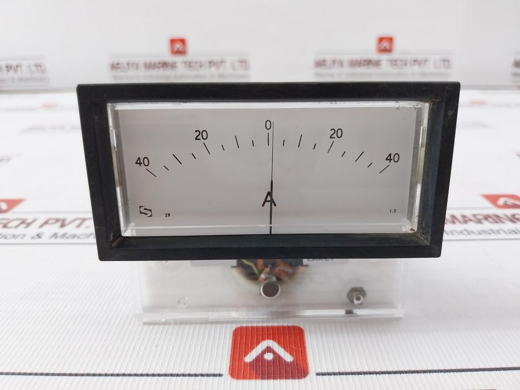 Sifam Analog Ammeter 40-0-40 A, 75-0-75Mv, 5-0-5Ma Nom