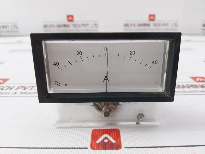 Sifam Analog Ammeter 40-0-40 A, 75-0-75Mv, 5-0-5Ma Nom