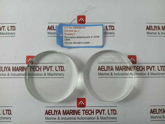 Sight Glass 4” Asme Lens Din 7080-25 Maxos