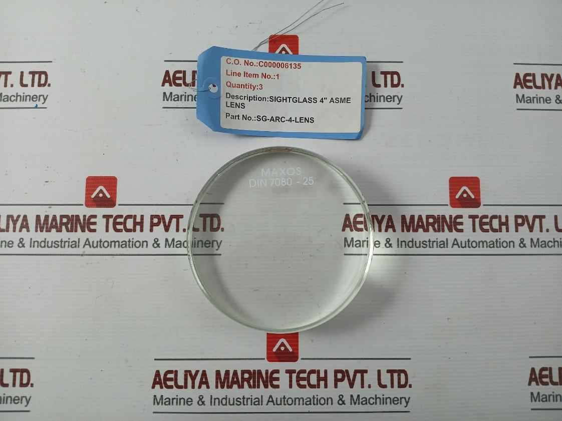 Sight Glass 4” Asme Lens Din 7080-25 Maxos