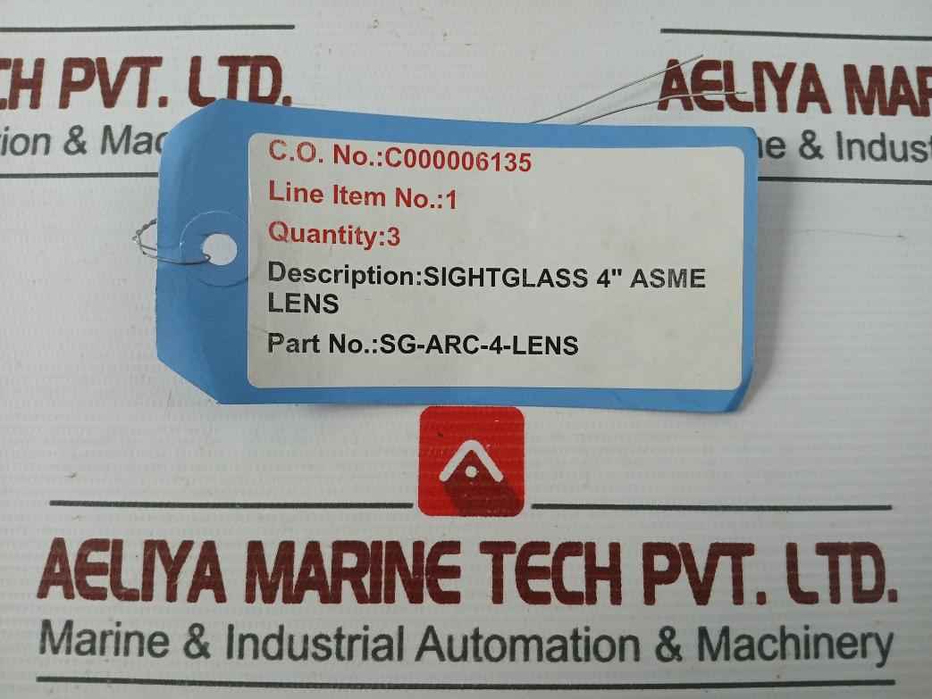 Sight Glass 4” Asme Lens Din 7080-25 Maxos