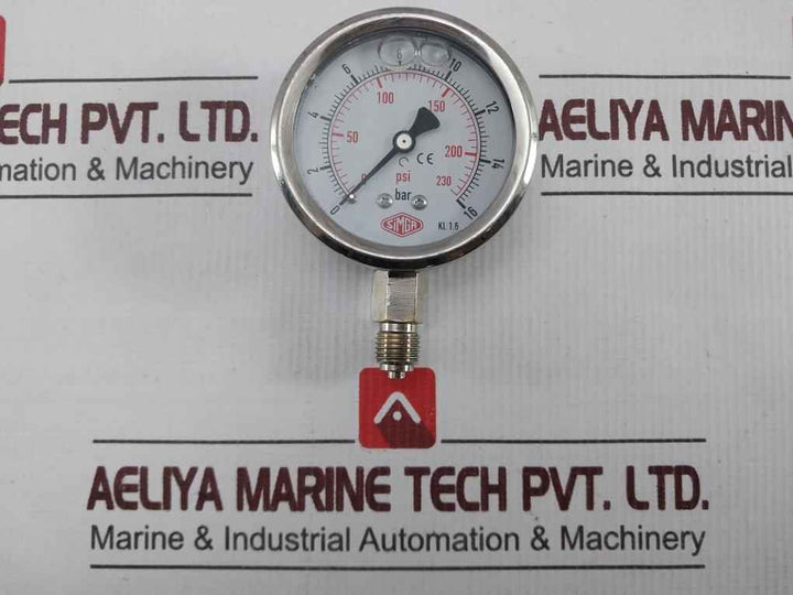 Sigma 0-230 Psi Pressure Gauge 0-16 Bar