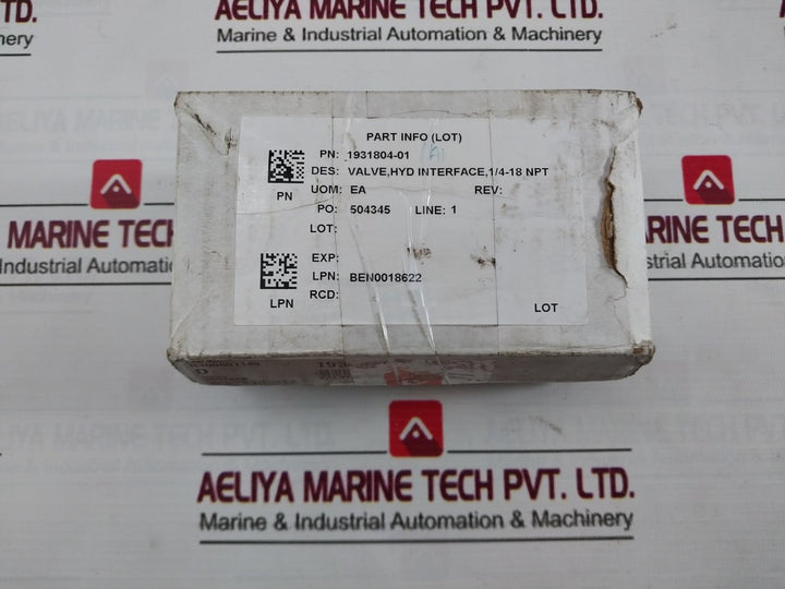 Sigma Hlr 7950A Hydraulic Interface Valve 10,000Psi