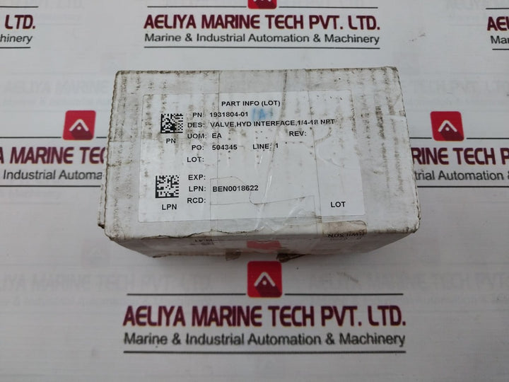 Sigma Hlr 7950A Hydraulic Interface Valve A027 10000Psi D0920 Hlr-7950A