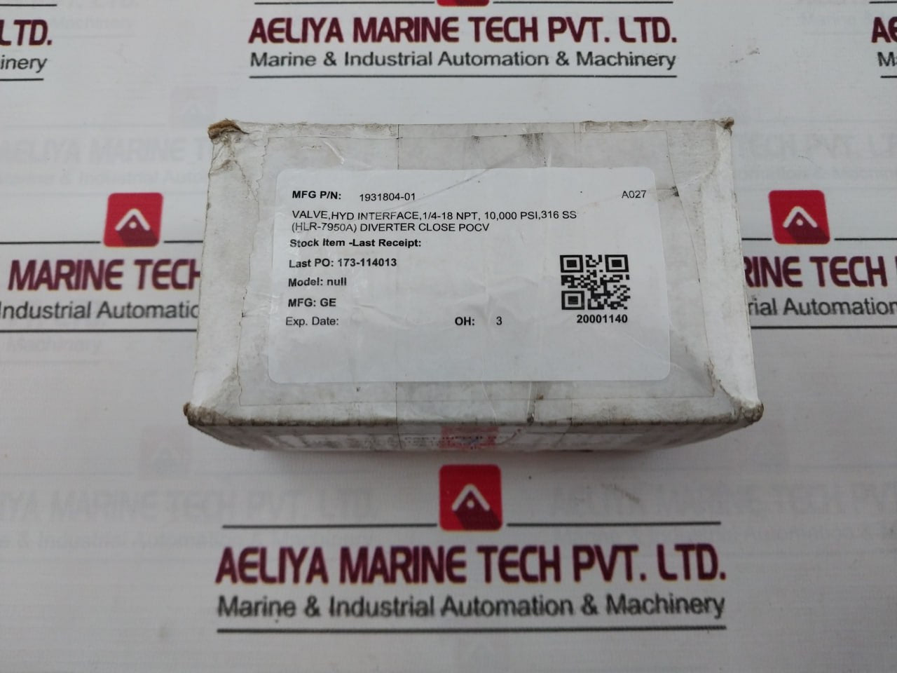 Sigma Hlr 7950A Hydraulic Interface Valve A027 10000Psi D0920 Hlr-7950A