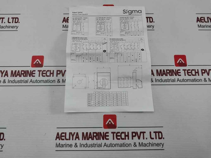 Sigma Spa1-25A Rotary Cam Switch