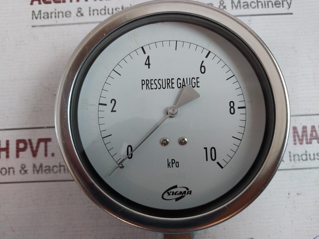Sigma Tech 0-10 Kpa Pressure Gauge 0-1000 Mmaq