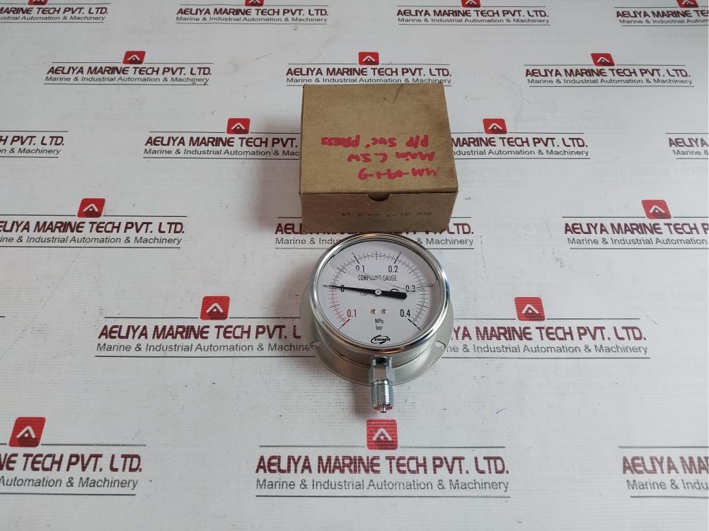 Sigmatech 1 To 4 Bar Liquid Filled Compound Gauge Mm-09-1-7