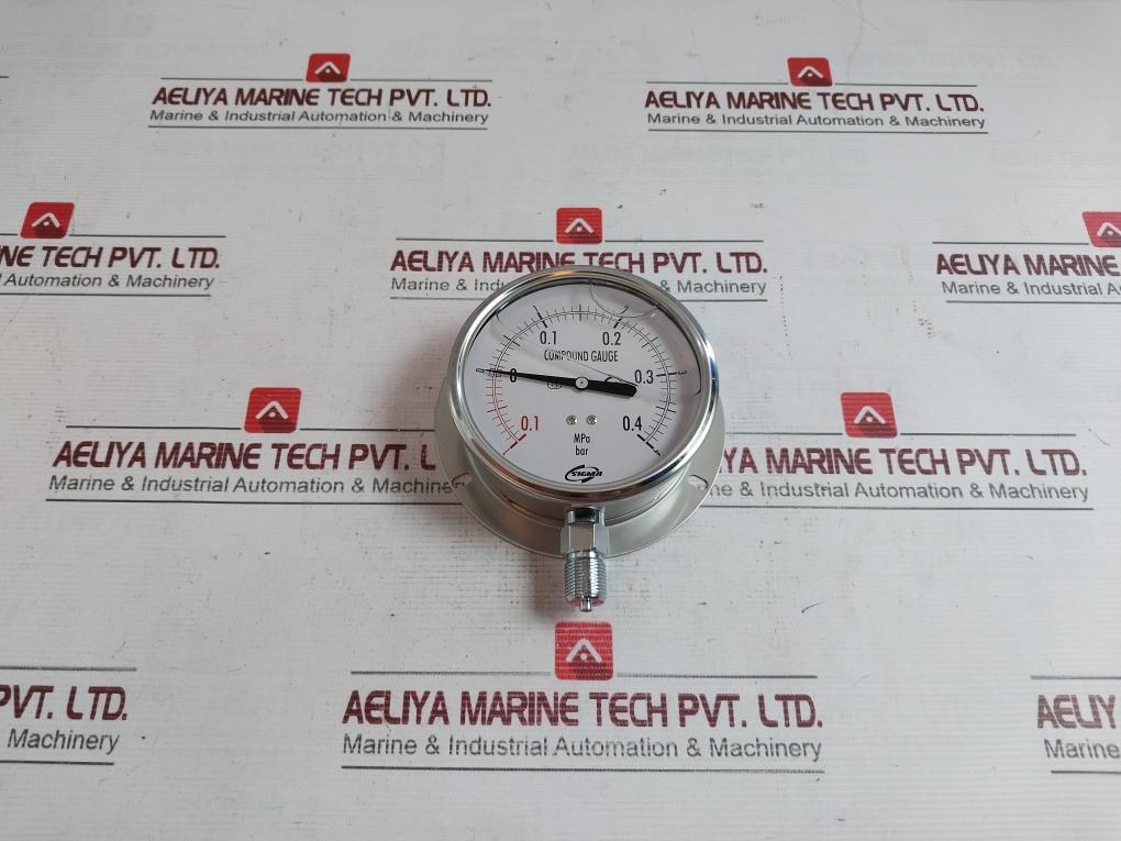 Sigmatech 1 To 4 Bar Liquid Filled Compound Gauge Mm-09-1-7