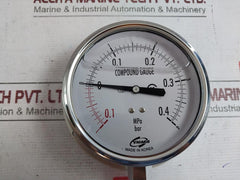 Sigmatech 1 To 4 Bar Liquid Filled Compound Gauge Mm-09-1-7