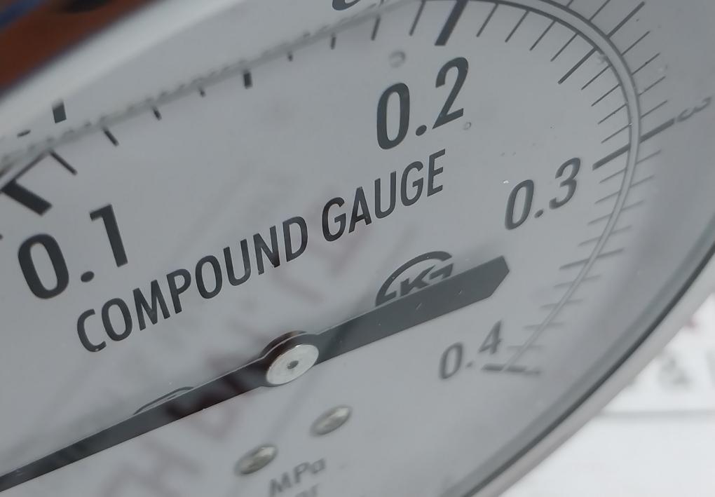 Sigmatech 1 To 4 Bar Liquid Filled Compound Gauge Mm-09-1-7