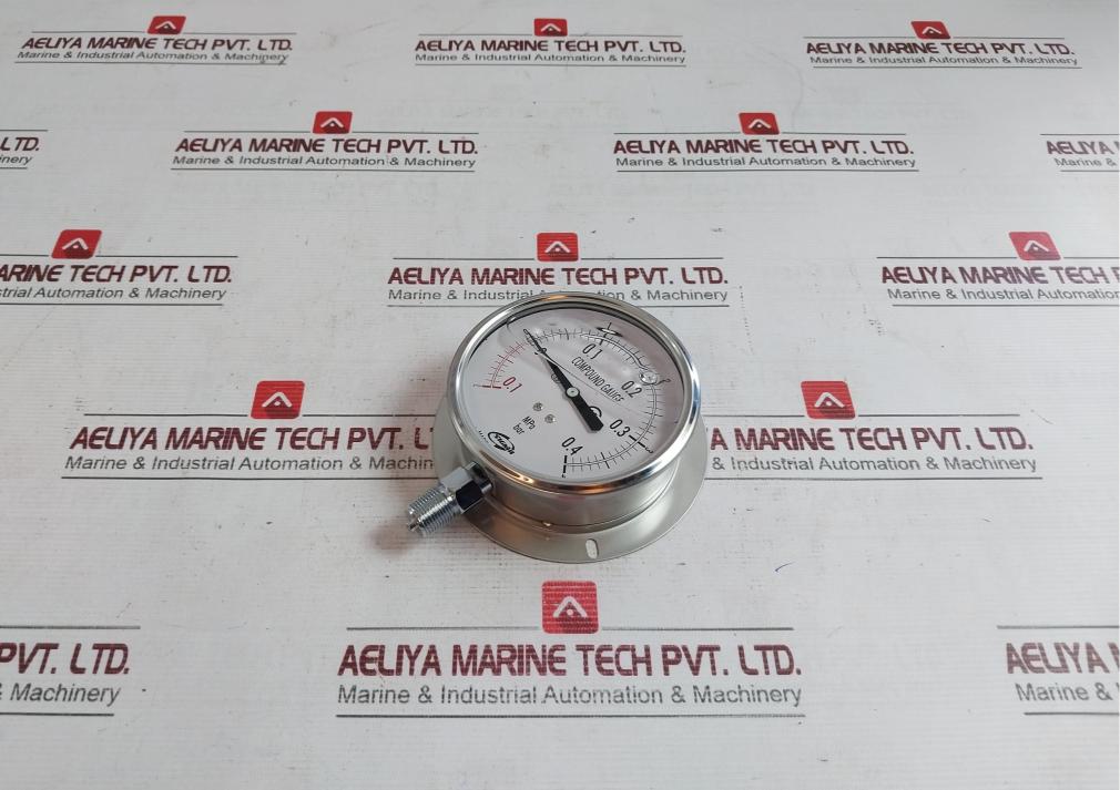 Sigmatech 1 To 4 Bar Liquid Filled Compound Gauge Mm-09-1-7