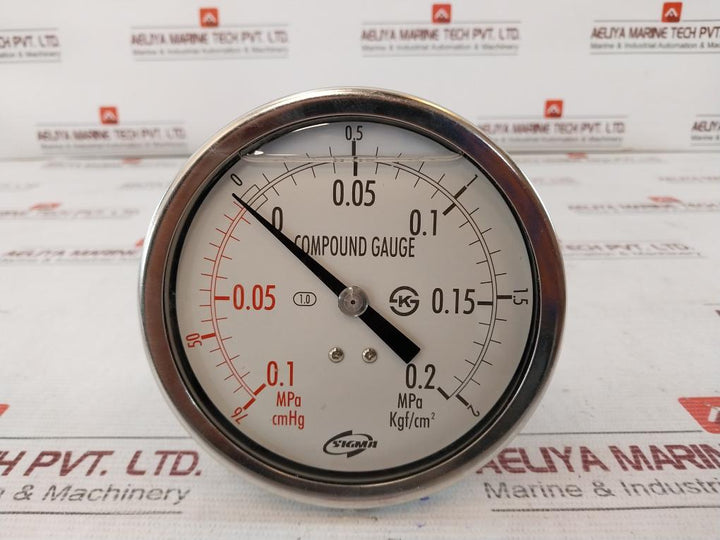 Sigmatech Cmhg Compound Gauge -0.1 To 0.2 Mpa 1.0