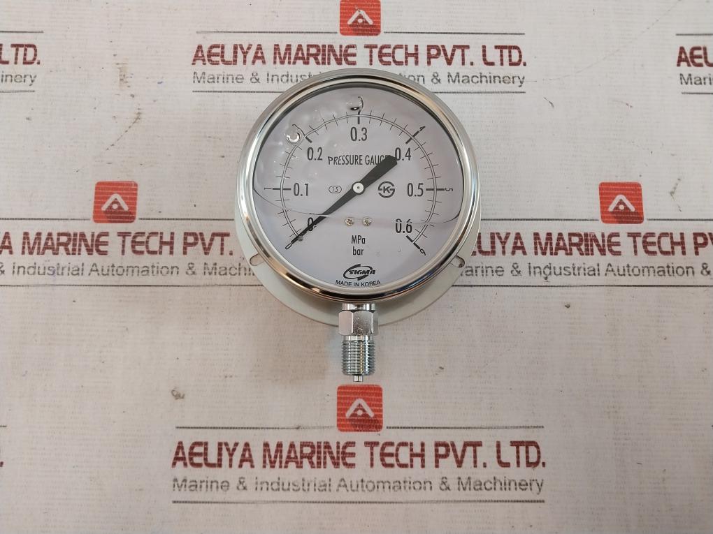 Sigmatech Pressure Gauge 0-0.6 Mpa 0-9 Bar Mm-09-14 1361186