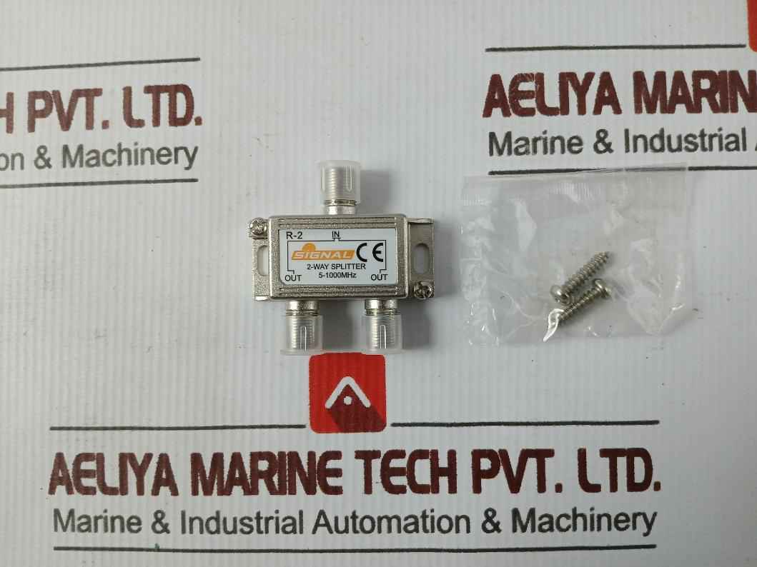 Signal 5-1000 Mhz Coax Cable Tv Antenna Tv Signal 2-way Splitter