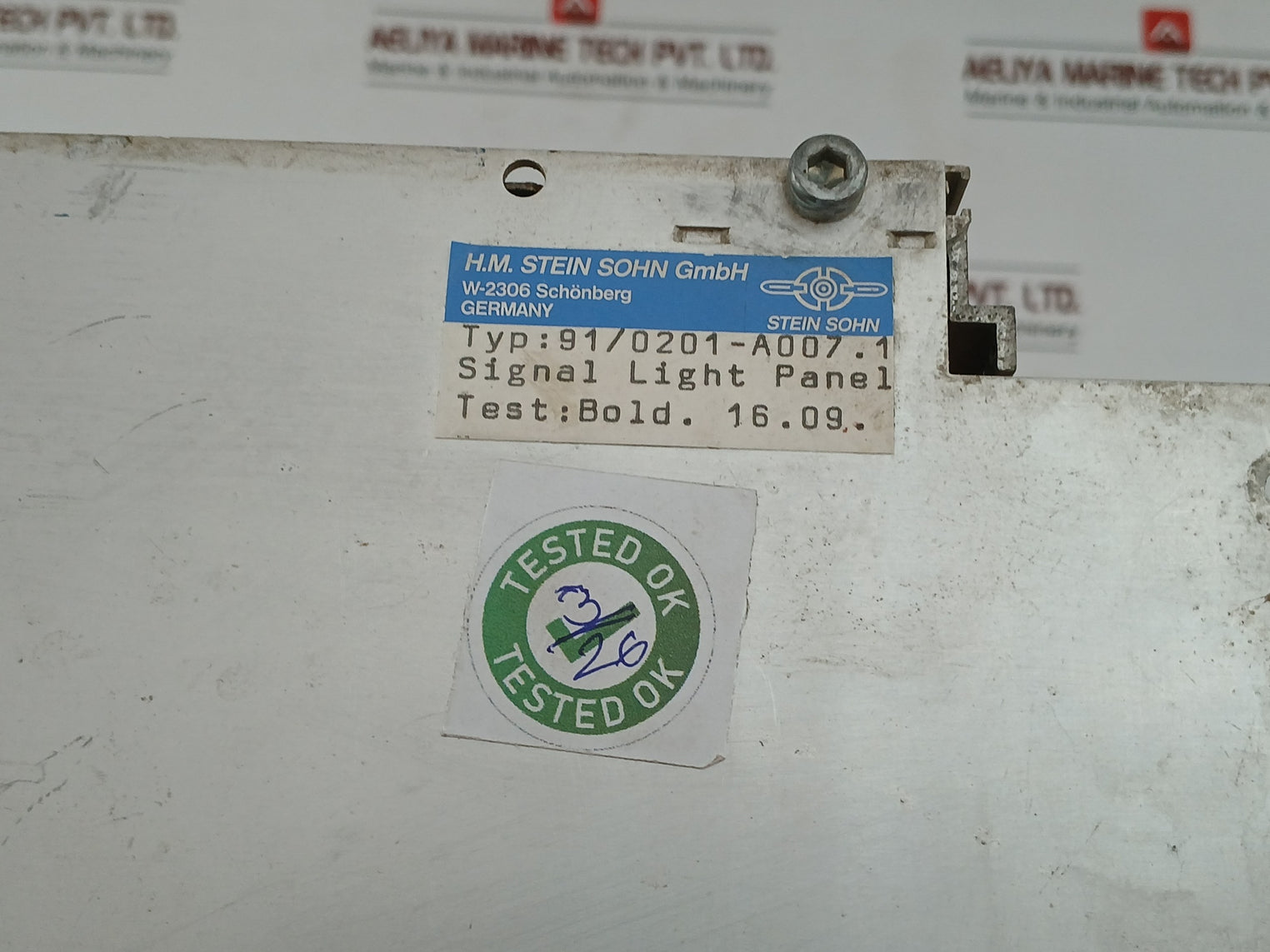 Signal Light Panel 91/0201-a007.1 H.M. Stein Ac240V Dc65V