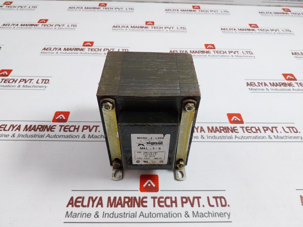 Signal M4L-4-6 Transformer 115V 600Va 50/60Hz Class F-1