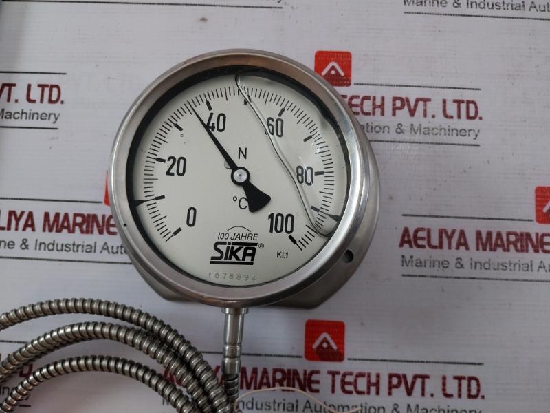 Sika 0 To 100C Industrial Thermometer Kl.1 D-12 Mm Adjustment +/-6%