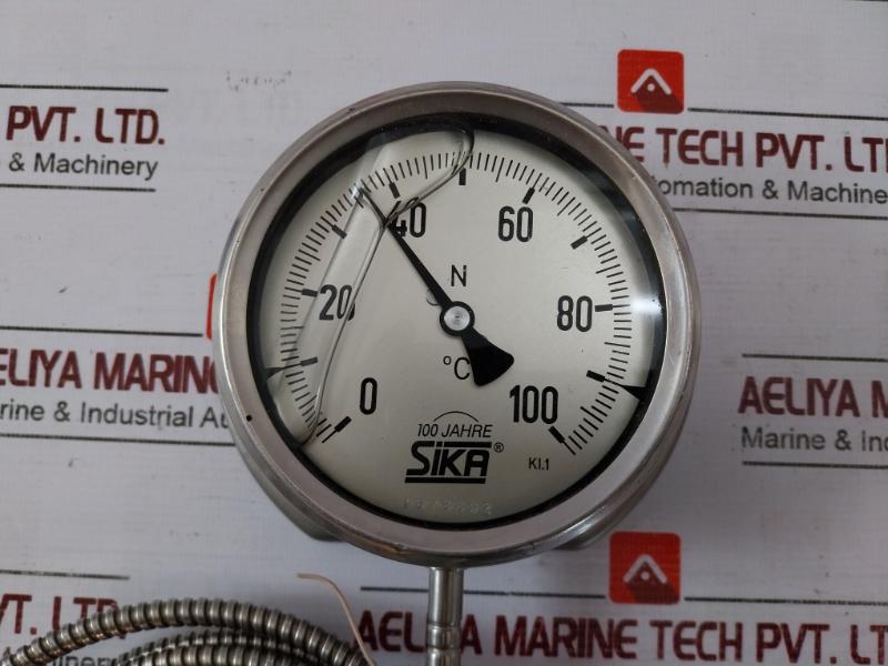 Sika 0 To 100C Industrial Thermometer Kl.1 D-12 Mm Adjustment +/-6%
