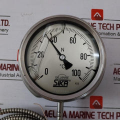 Sika 0 To 100C Industrial Thermometer Kl.1 D-12 Mm Adjustment +/-6%