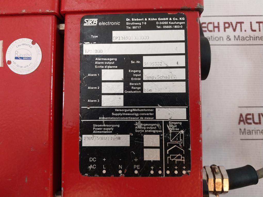 Sika Electronic Tp18200 Temperature Calibrator Ep134900000000 230V/50Hz, 1.6A