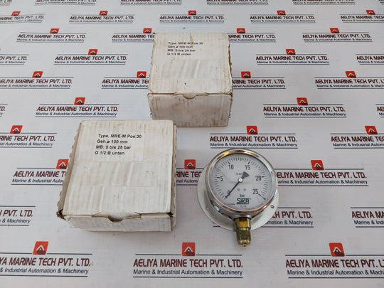Sika En837-1 Pressure Gauge 0 – 25 Bar