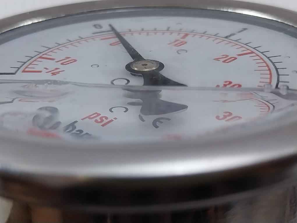 Simga -1 To 3 Bar Bottom Pressure Gauge 14 To 40 Psi